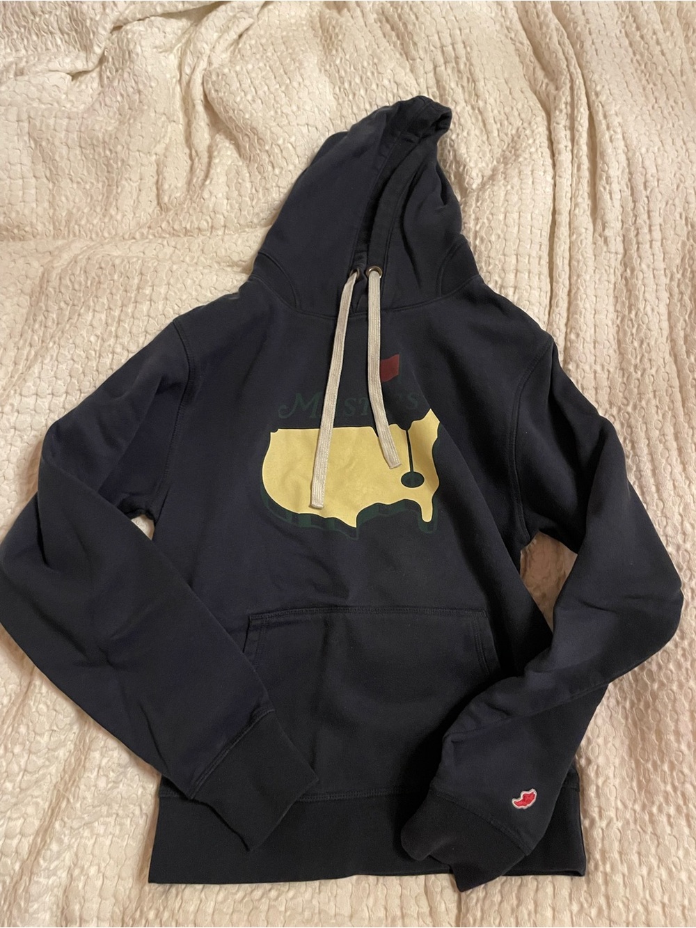 Masters Navy Hoodie with Yellow Golf USA Graphic size small
